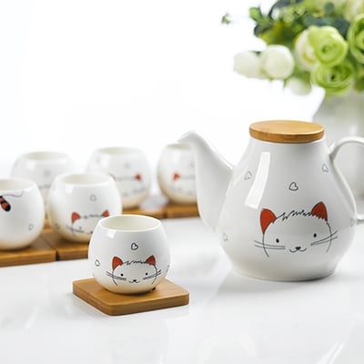 夏威夷茶具7件套（猫小咪）
